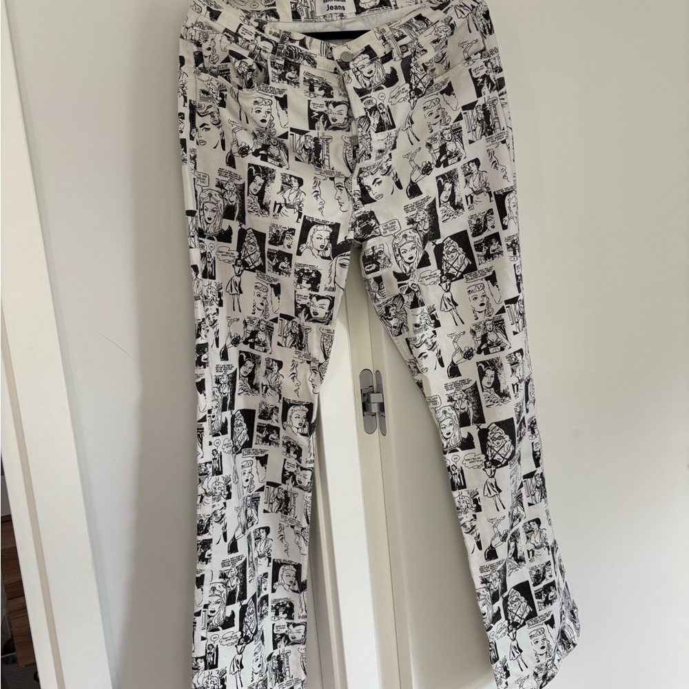 Reformation Monochrome Comic Print Jeans